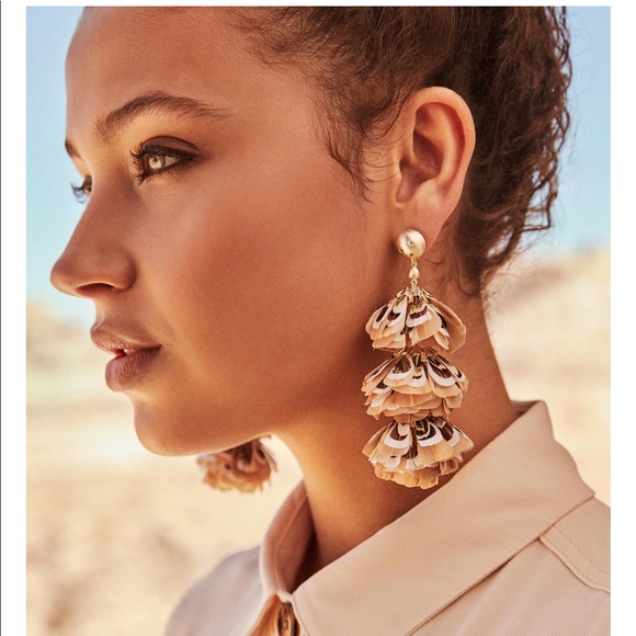 Kendra Scott Jewelry - Kendra Scott $295 Lenni earrings in ivory feathers